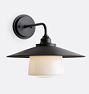 Sadie Sconce, Oil-Rubbed Bronze - Opal Drum Glass Shade