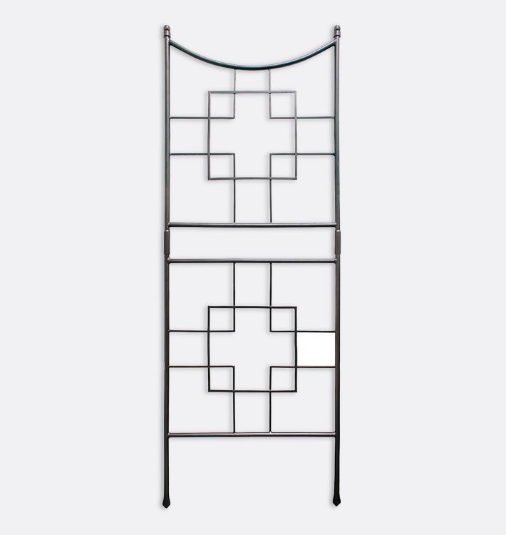 Square-on-Squares Iron Trellis, Single Trellis