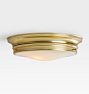 Eastmoreland 10" LED Flush Mount, Aged Brass - Opal Shade - 2700K