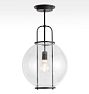 Yeon 14" Pendant, Oil-Rubbed Bronze - 14" Seeded Globe Shade - 42" Length