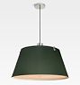 Oslo 24" Pendant, Polished Nickel - 24" Matte Juniper Shade - 32" Length