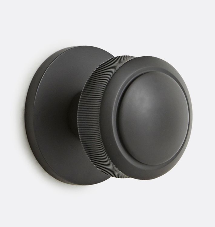 Rigdon Interior Door Set Round Plate with Knob, Passage - Oil-Rubbed Bronze