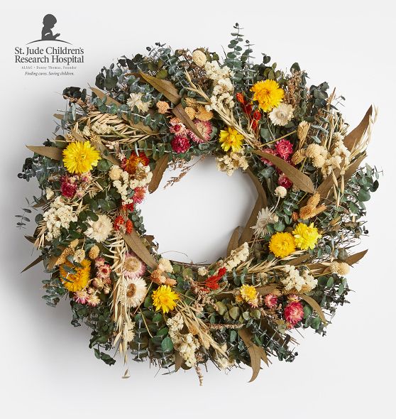 Pottery Barn New Sample item door wreath online faux flower