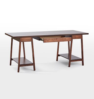 Sawhorse desk with drawers sales