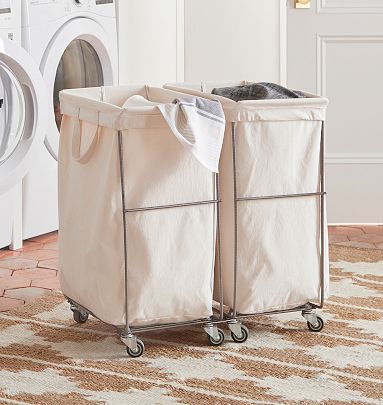 Canvas laundry baskets discount