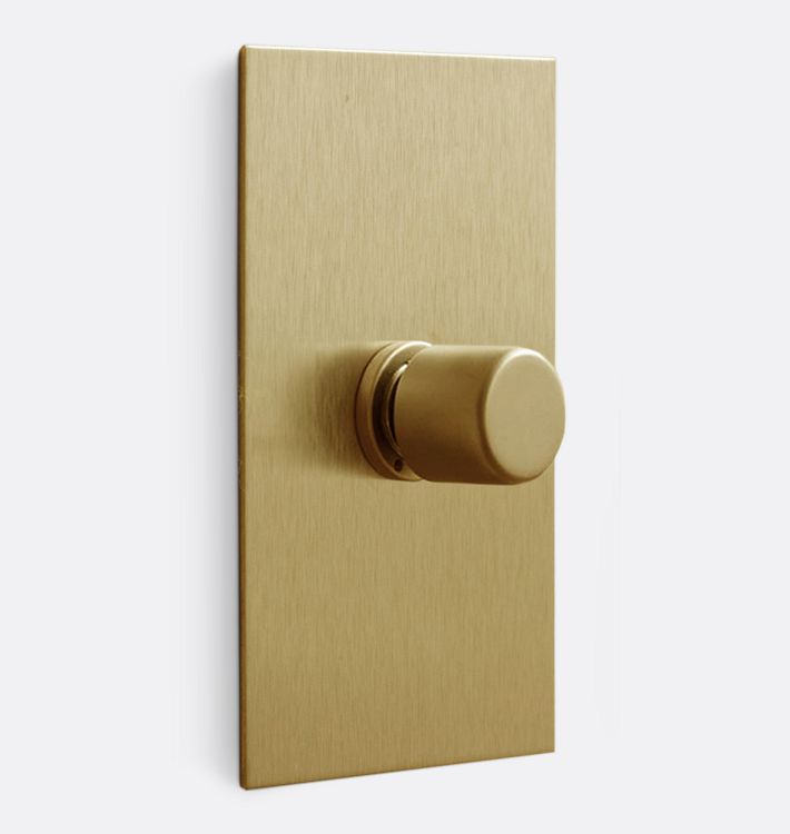 Rotary Dimmer, Single - Brushed Brass