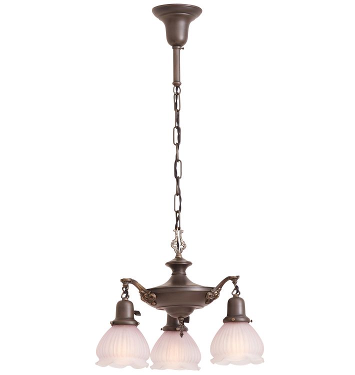 Three-Light Suspended Pan Chandelier