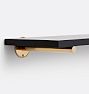 Brass Rod Shelf Set Black Ash 1inx10inx24in CP