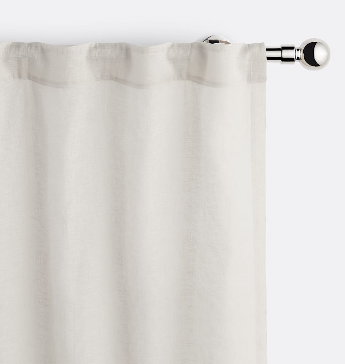 Belgian Linen Sheer Curtains, 50" x 84" - Ivory