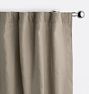 Custom Belgian Linen Blackout Curtains, 50" x 84" - Mink