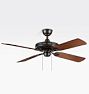 Heron Ceiling Fan -Aged Bronze  with Fumed Oak Blades