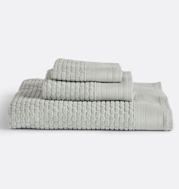 Organic 400-Gram Cotton Terry Dot Towels