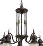 Vintage 5-Light Bare Bulb Chandelier