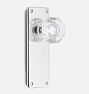 Benson Octagonal Crystal Knob Tube Latch Interior Door Set, Passage - Polished Chrome