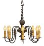 Antique Bronze Classical Revival 8-Light Chandelier