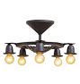 Vintage 5-Light Romance Revival Semi-Flush Fixture