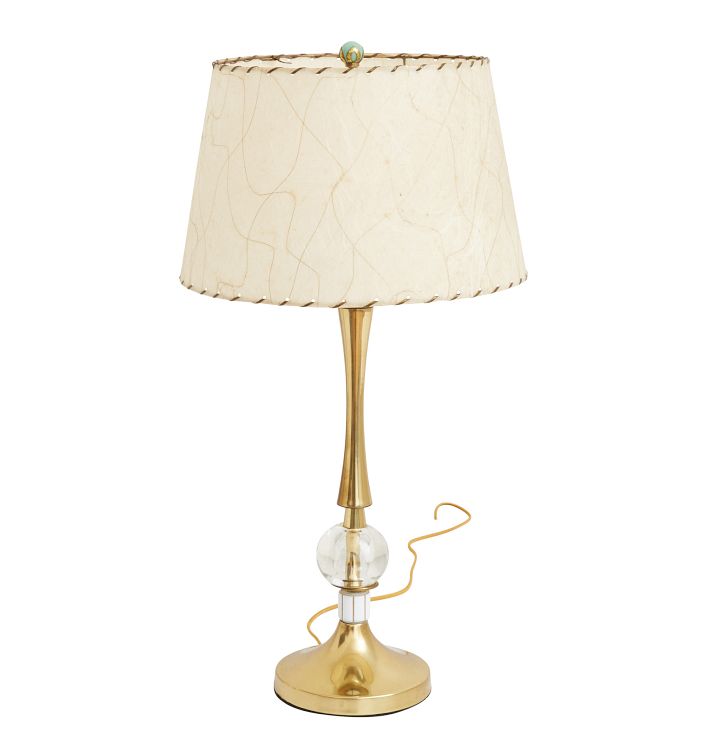 Vintage Mid-Century Polished Brass Table Lamp