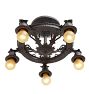 Vintage 5-Light Romance Revival Semi-Flush Fixture