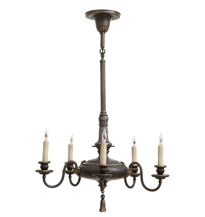 Vintage Classical Revival 5-Light Candle Chandelier