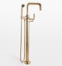 Descanso Floor Mounted Tub Filler With Handshower, Satin Bronze PVD