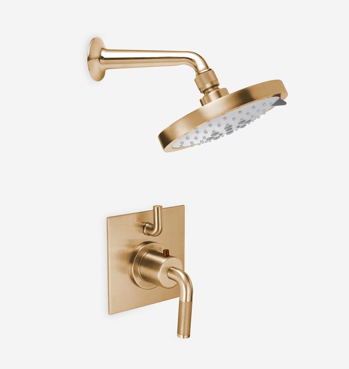 Descanso Thermostatic Shower Set, Satin Bronze PVD