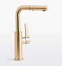 Corsano Blade Handle Pull Out Kitchen Prep Faucet, Satin Bronze PVD