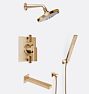 Morro Bay Thermostatic Shower & Tub Set with Handshower, Satin Bronze PVD