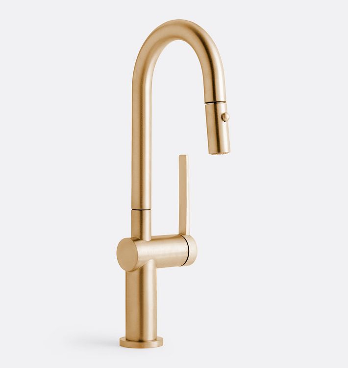 La Spezia Pull Down Kitchen Prep Faucet, Satin Bronze PVD