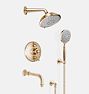 Miramar Lever Handle Thermostatic Shower & Tub Set with Handshower, Satin Bronze PVD