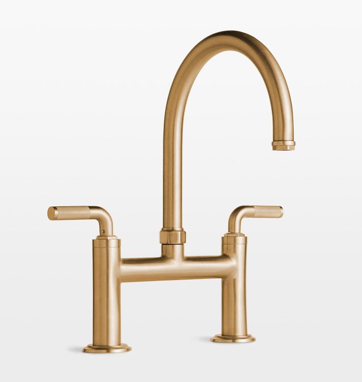 Descanso Bridge Kitchen Faucet, Lever Handle - Satin Bronze PVD