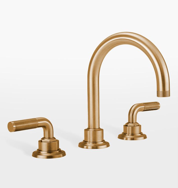 Descanso Tall Spout Widespread Bathroom Faucet, Satin Bronze PVD