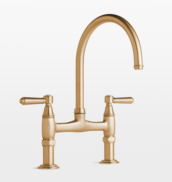 Davoli Bridge Kitchen Faucet, Satin Bronze PVD