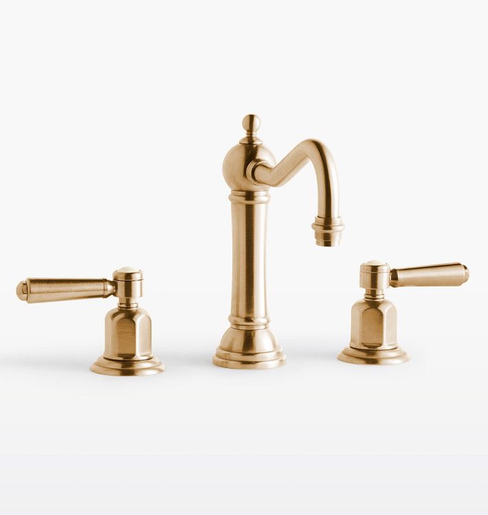 Montecito Lever Handle Widespread Bathroom Faucet, Satin Bronze PVD