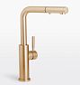 Corsano Stick Handle Pull Out Kitchen Faucet, Satin Bronze PVD