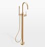 D Street Floor Mounted Tub Filler with Handshower, Satin Bronze PVD