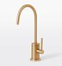 Poetto Hot And Cold Water Dispenser With Hot Water Tank, Satin Bronze PVD