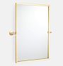 Eastmoreland Sharp Rectangle Pivot Mirror, 21" x 32" - Aged Brass