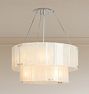 Willamette 32&quot; Double Tier Chandelier, Aged White Glass