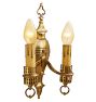 Pair of Vintage Colonial Revival Double Candle Sconces