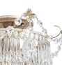 Vintage Classical Revival Tiered Crystal Semi-Flush Fixture