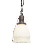 Vintage Pendant with Hand-Painted Floral Shade