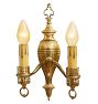 Pair of Vintage Colonial Revival Double Candle Sconces