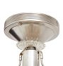 Vintage Chromed Semi-Flush Fixture with Prismatic Pressed Glass Shade