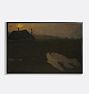 Moonlit Landscape Framed Reproduction Wall Art Print 13"x9" by Richard Nicolaüs Roland Holst