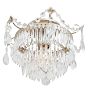 Vintage Classical Revival Tiered Crystal Semi-Flush Fixture