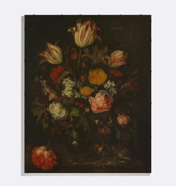 Still Life with Flowers Framed Reproduction Wall Art Print 16"x20" by Abraham van Beyeren