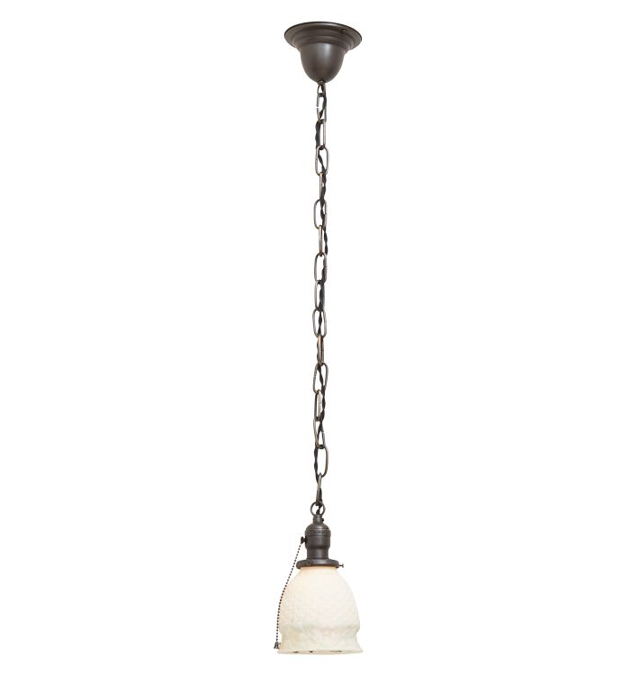 Pendant with Hand-Painted Floral Shade