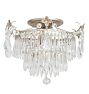 Classical Revival Tiered Crystal Semi-Flush Fixture