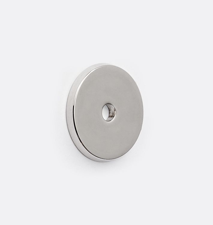 Round Cabinet Backplate, Polished Chrome