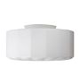 Faceted Drum Shade, 16" - Cased White Glass Shade